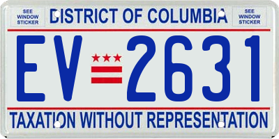 DC license plate EV2631