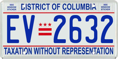 DC license plate EV2632
