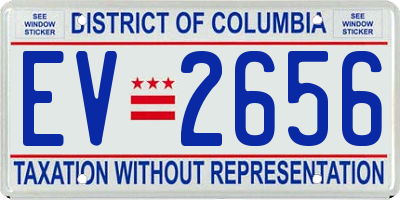 DC license plate EV2656