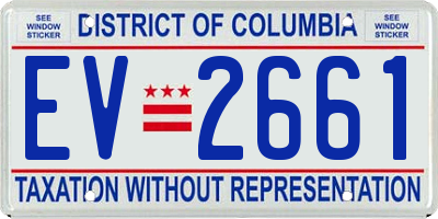 DC license plate EV2661