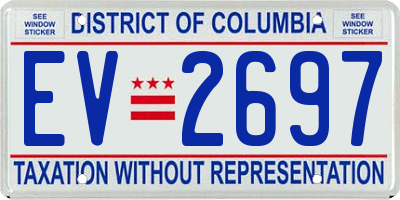 DC license plate EV2697