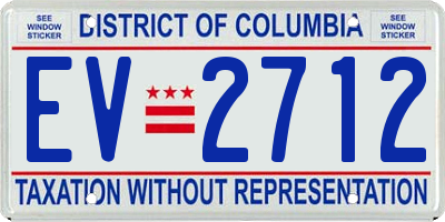 DC license plate EV2712