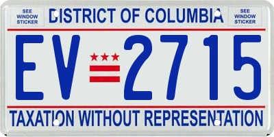 DC license plate EV2715