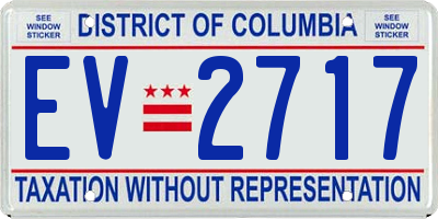 DC license plate EV2717