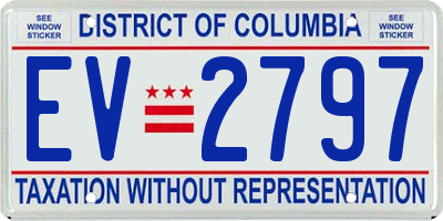 DC license plate EV2797