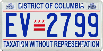 DC license plate EV2799