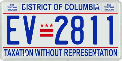 DC license plate EV2811