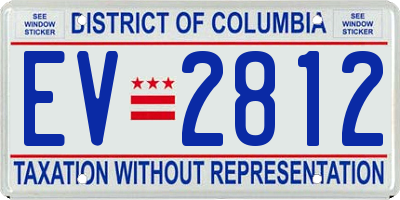 DC license plate EV2812