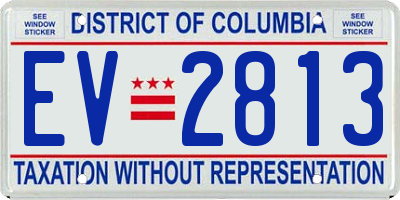 DC license plate EV2813