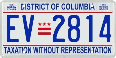 DC license plate EV2814