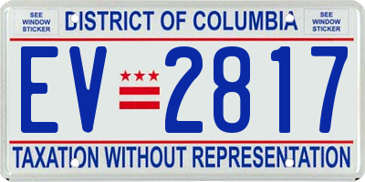 DC license plate EV2817