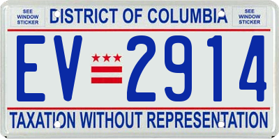 DC license plate EV2914