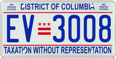 DC license plate EV3008