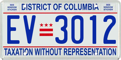DC license plate EV3012