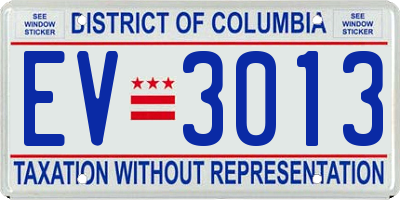 DC license plate EV3013
