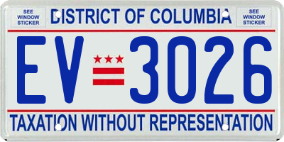 DC license plate EV3026
