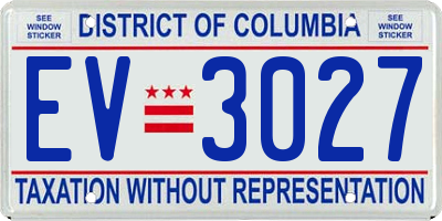 DC license plate EV3027