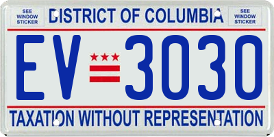DC license plate EV3030