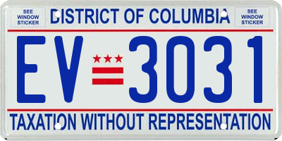 DC license plate EV3031