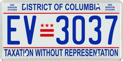 DC license plate EV3037