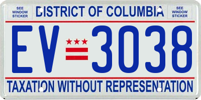 DC license plate EV3038