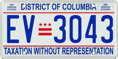 DC license plate EV3043