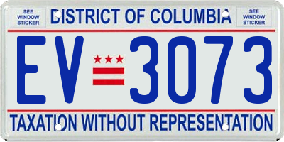 DC license plate EV3073