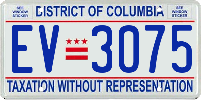 DC license plate EV3075