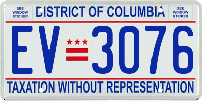 DC license plate EV3076