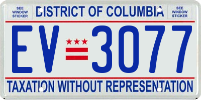DC license plate EV3077