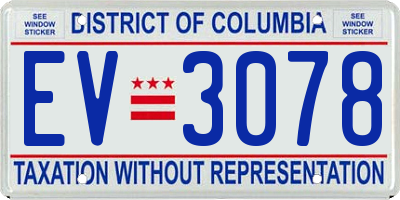DC license plate EV3078