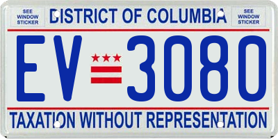 DC license plate EV3080