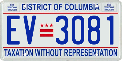 DC license plate EV3081