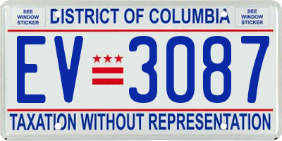 DC license plate EV3087
