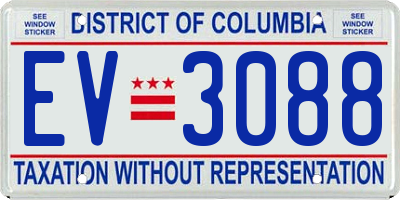 DC license plate EV3088