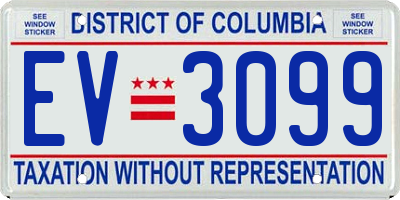 DC license plate EV3099