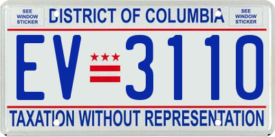 DC license plate EV3110