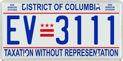 DC license plate EV3111