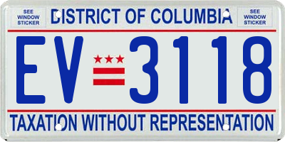 DC license plate EV3118