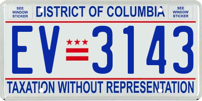 DC license plate EV3143