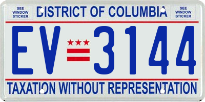 DC license plate EV3144