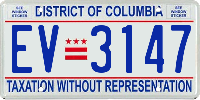 DC license plate EV3147