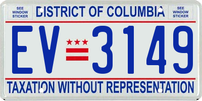DC license plate EV3149