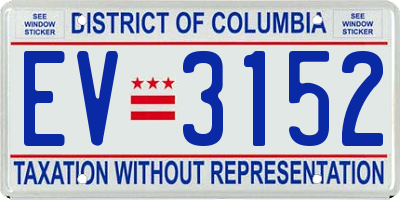 DC license plate EV3152