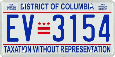 DC license plate EV3154