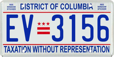 DC license plate EV3156