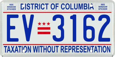 DC license plate EV3162