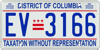 DC license plate EV3166