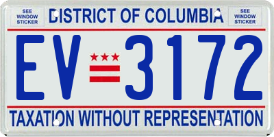 DC license plate EV3172