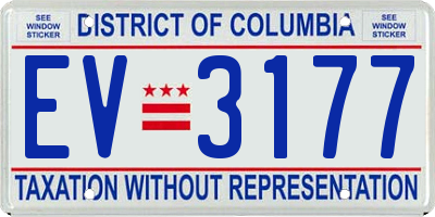 DC license plate EV3177